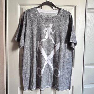 Litographs XL Running With Scissors T-shirt Augusten Burroughs All Over Text